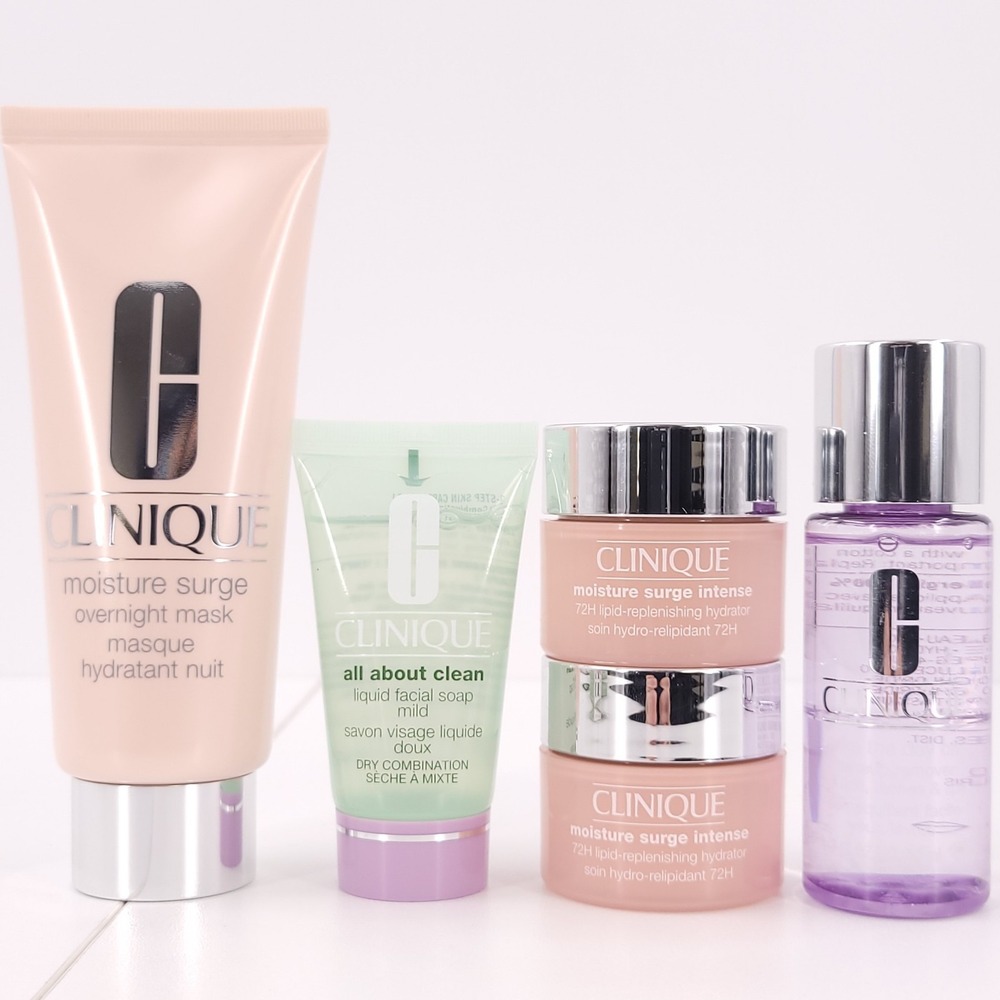 Clinique Moisture Surge Mask Hydrator‎ Facial Soap Makeup Remover Lot of 5 NEW